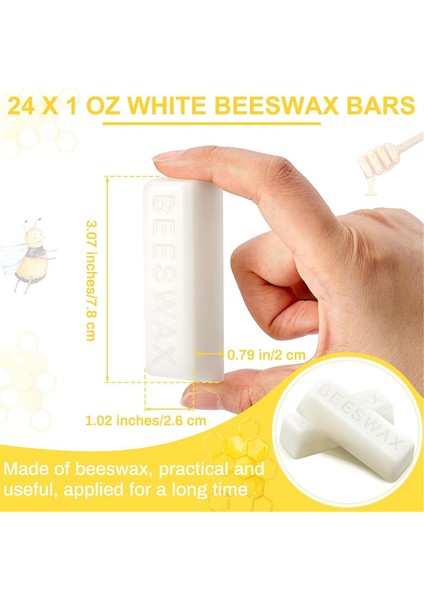 24 x 1 Oz Beyaz Balmumu Çubukları Saf Balmumu Çubukları Kozmetik Sınıfı Balmumu (Yurt Dışından) modelleri
