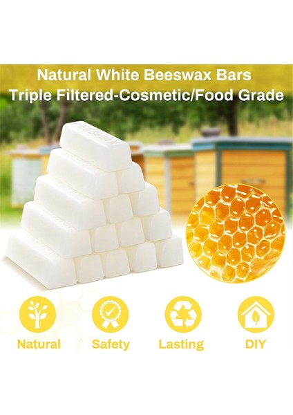 24 x 1 Oz Beyaz Balmumu Çubukları Saf Balmumu Çubukları Kozmetik Sınıfı Balmumu (Yurt Dışından) fırsatları