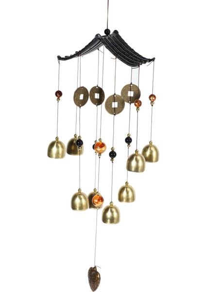 Dekorasyonlar Lucky Into Hazine Bakır Paralar Çanlar Rüzgar Çanları 60CM (Yurt Dışından)