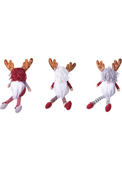 Noel Rudolph Yüzsüz Yaşlı Adam Bebek Pencere Bebek Dekoru Uzun Bacaklar (Yurt Dışından)