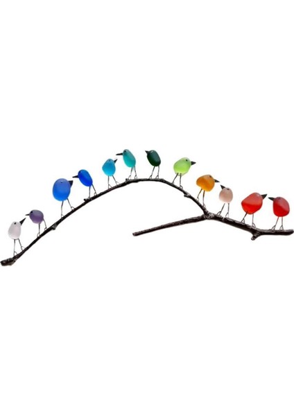 Vitray Daldaki Kuşlar Süslemeleri Duvar Süsleri Gökkuşağı Kuşu, B (Yurt Dışından)