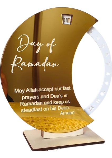 Ramazan Advent Geri Sayım Mubarak Akrilik Ay Süsü (Yurt Dışından)