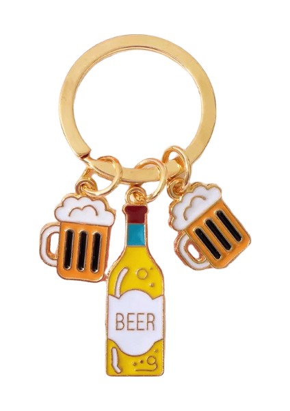 Sevimli Simülasyon Bira Dağı Kırmızı Şarap Anahtarlık Hatıra Hediye Kadın Sırt Çantası Süsler Araba Anahtar Yüzük Aksesuarları Parti Takırenk:c (Yurt Dışından)