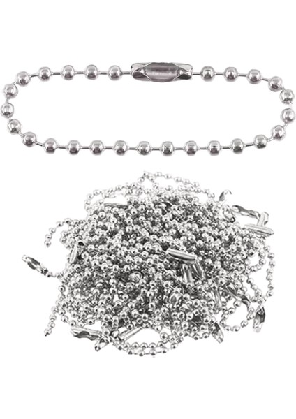 10-100PCS / Lot 10CM Demir Renkli Top Boncuk Zinciri Keyring Anahtarlık Bebekler Etiket El Etiketi Bağlayıcı Dıy Takı Yapımı Uyar Renk: Beyaz / Boyut: 100 Adet (Yurt Dışından)