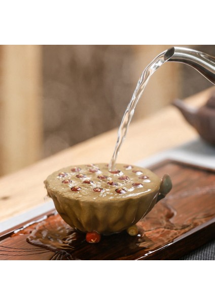 Mor Kil Lotus Tohumu Saksı Tutucu Çay Hayvanı Seramik Çay Töreni 13CM (Yurt Dışından) fiyatları