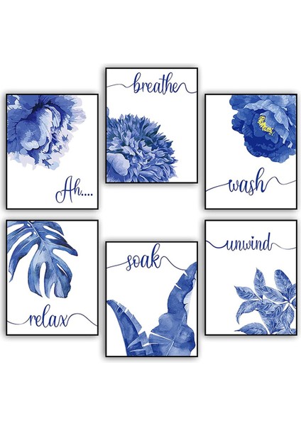 Adet Relax Soak Unwind Breathe Banyo Dekoru, Banyo Duvar Dekoru (Yurt Dışından)