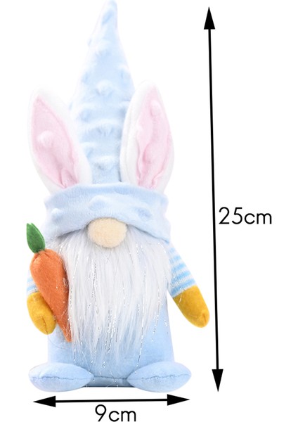 Adet Paskalya Tavşanı Havuç Cüce Dekorasyon Bebek Peluş Cüce (Yurt Dışından)