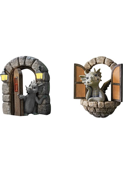 Sevimli Mini Ejderha Modeli Reçine Dekorasyon Ev Kolye (Yurt Dışından)