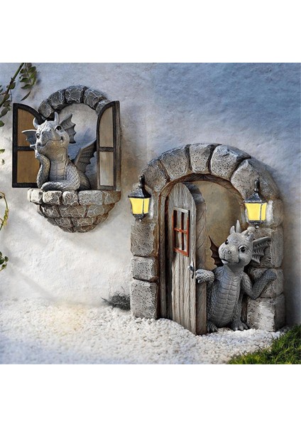 Sevimli Mini Ejderha Modeli Reçine Dekorasyon Ev Kolye (Yurt Dışından)