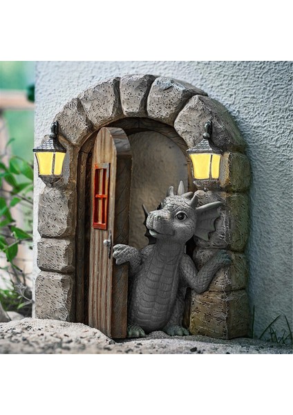 Sevimli Mini Ejderha Modeli Reçine Dekorasyon Ev Kolye (Yurt Dışından)