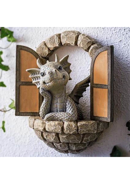 Sevimli Mini Ejderha Modeli Reçine Dekorasyon Ev Kolye (Yurt Dışından)