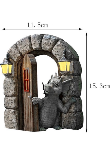 Sevimli Mini Ejderha Modeli Reçine Dekorasyon Ev Kolye (Yurt Dışından)