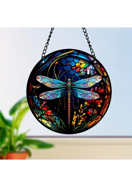 Vitray Yusufçuk Güneş Tutucusu Güzel Pencere Askısı (Yurt Dışından)