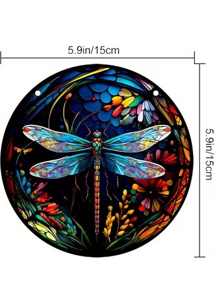Vitray Yusufçuk Güneş Tutucusu Güzel Pencere Askısı (Yurt Dışından)