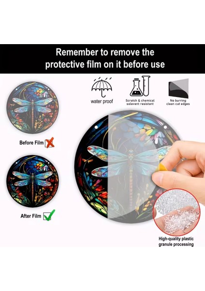 Vitray Yusufçuk Güneş Tutucusu Güzel Pencere Askısı (Yurt Dışından)