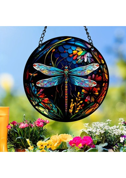 Vitray Yusufçuk Güneş Tutucusu Güzel Pencere Askısı (Yurt Dışından)