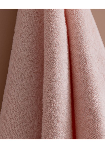 Aveline Kroşeli %100 Pamuk Yüz Havlusu - Pudra/beyaz - 50X70 cm indirimleri