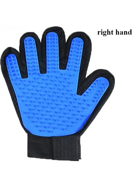 Pet Grooming Glove Fırçası Kediler ve Köpekler Için - 2-In-1 Saç Temizleme Eldiveni Masaj ve Saç Temizleme Fonksiyonları ile Köpek Ürünleri BOYUT:23X17CM/RENK:SAĞ-MAVI (Yurt Dışından)