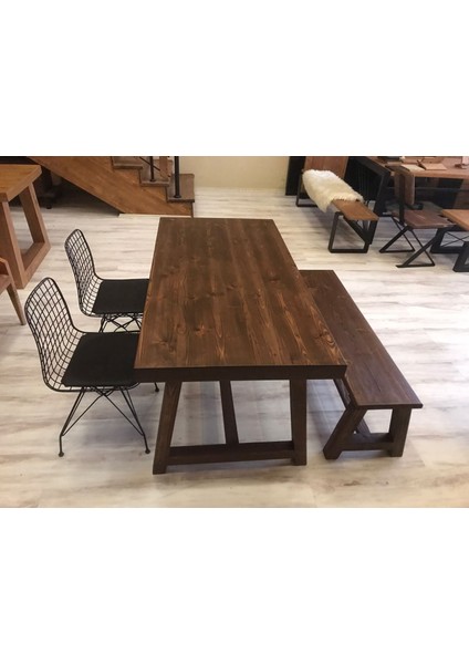 Farmlife Doğal Ahşap Masif Yemek Masası