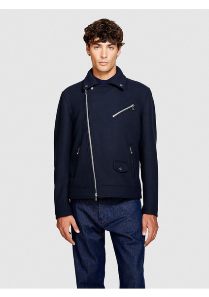 Yün Karışımlı Çapraz Kapamalı Kaban Erkek Renkli Mont - 323A2H4ZSN02K