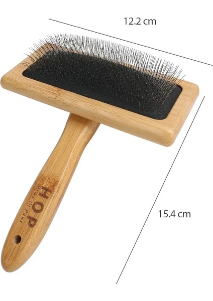 Köpekler Için Doğal Bambu Saplı ve Paslanmaz Çelik Fırça ile Dalı Tarakları Kediler Için lar Açık Düğüm Araçları Aksesuarları Araçlar Renk: L (Yurt Dışından)