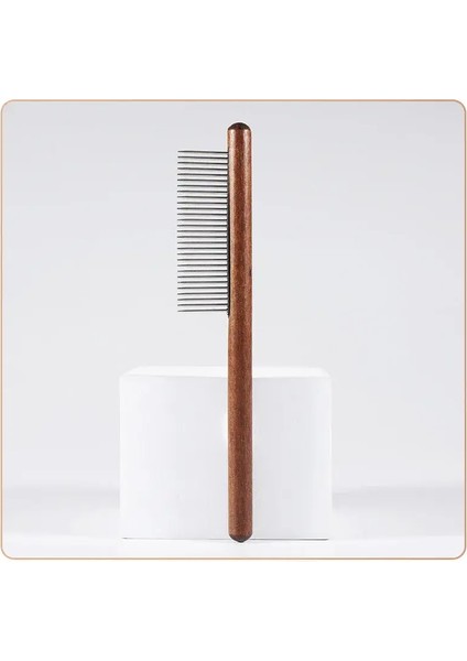 1ADET Kedi Tüyü Temizleme Tarak Yüzen Tüy Toplama Pürüzsüz Fırça, Ahşap Saplı, Köpek ve Kedi Bakımı Araçları Için. Renk: Seyrek Diş (Yurt Dışından)