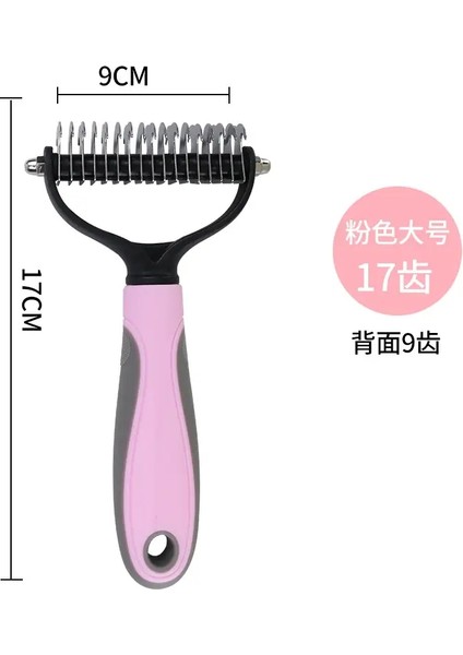 Evcil Hayvan Tüy Düğümleri Kesici Köpek Bakım Döküntü Araçları Evcil Hayvan Kedi Tüy Giderici Tarak Fırça Çift Taraflı Evcil Hayvan Ürünleri Tarak Renk:büyük Pembe (Yurt Dışından)