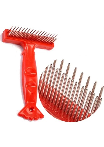 Pet Comb Çift Sıra Paslanmaz Çelik Iğne Köpek Kedi Bakımı Tüyleri Temizleme Tırmaç Fırça Tarak Dalı Alt Tüy Küreme Tarak Evcil Hayvan Araçları 1 Adet (Yurt Dışından)