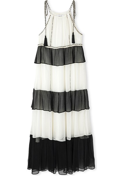 Halter Yaka Colorblock Elbise IS1250002354001 indirimleri