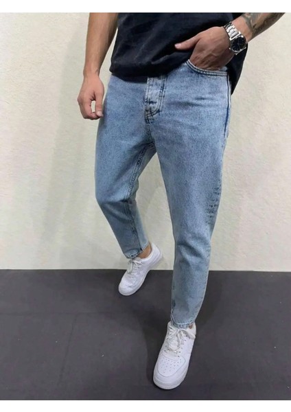 Erkek Boyfriend Fit Denım Jean Kot Pantolon