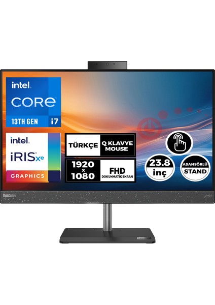 Thinkcentre Neo 50A 24 G4 I7-13700H 64GB 4tb SSD 23.8" Fhd Windows 11 Pro Dokunmatik All In One 12K9004BTR 018