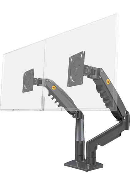 North Bayou NB F160U 17"-27" Monitör Tutucu Amortisörlü 2-9 kg Monitör Standı 2023 Yeni Tasarım (2x USB Kablo Hediye)