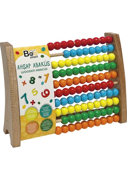 Montessori Renkli Ahşap Abaküs / 12 Ay / Eğitici, Öğretici ve Güvenli Çocuk Oyuncağı modelleri