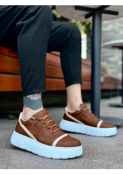 ET0666 Taba Yüksek Taban Erkek Günlük Ayakkabı