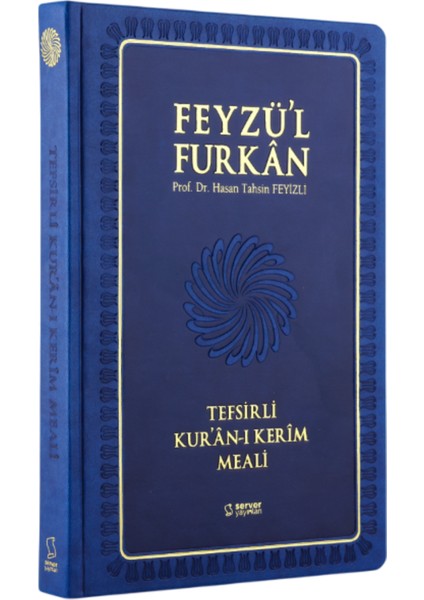 Feyzü'l Furkan Tefsirli Kuranı Kerim Meali Lacivert (Büyük Boy-Sadece Türkçe Meal-Kalın Cilt)