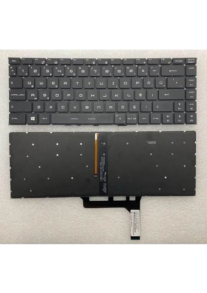 Nion Msi P65 CREATOR 9SF-1276TR Uyumlu Notebook Klavye (Siyah Tr Aydınlatmalı)