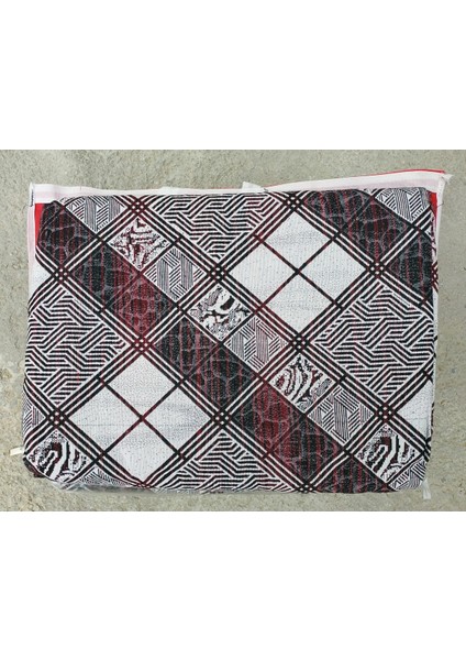 Savan 4m2 Pamuklu Lastiksiz Halı Ört, Çok Amaçlı, Piknik Ört (170 x 245)-KARELI Bordo