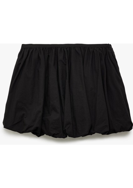 Pamuklu Beli Lastikli Oversize Balon Mini Etek modelleri