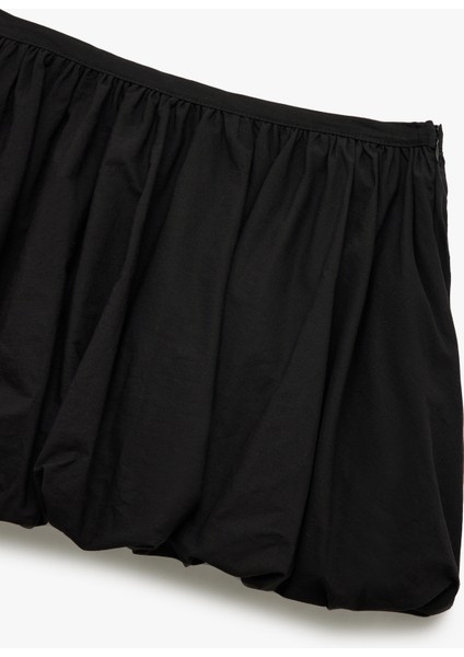 Pamuklu Beli Lastikli Oversize Balon Mini Etek indirimleri