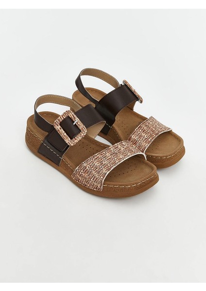 Deri Görünümlü Kadın Sandalet (S5)