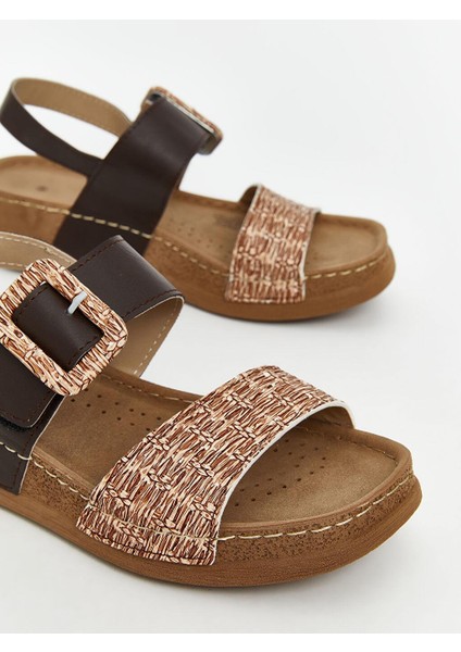 Deri Görünümlü Kadın Sandalet (S5) modelleri