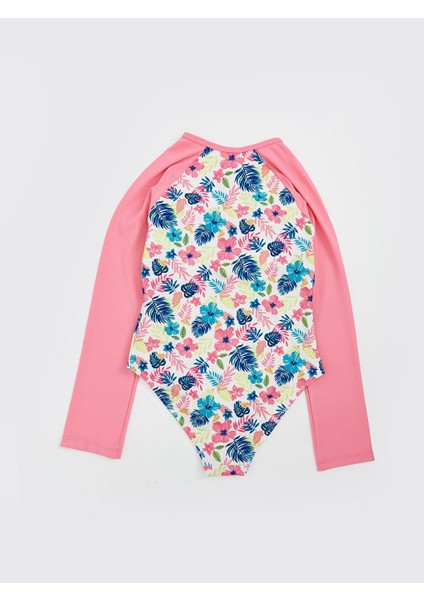 Hızlı Kuruyan Uv Korumalı Çiçekli Kız Çocuk Mayo (S5) fiyatları
