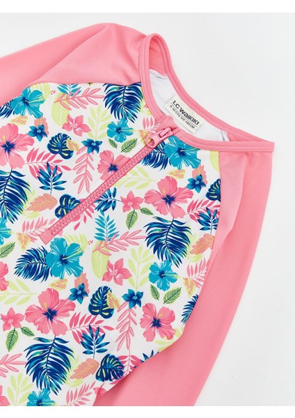 Hızlı Kuruyan Uv Korumalı Çiçekli Kız Çocuk Mayo (S5) modelleri
