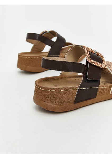 Deri Görünümlü Kadın Sandalet (S5) indirimleri