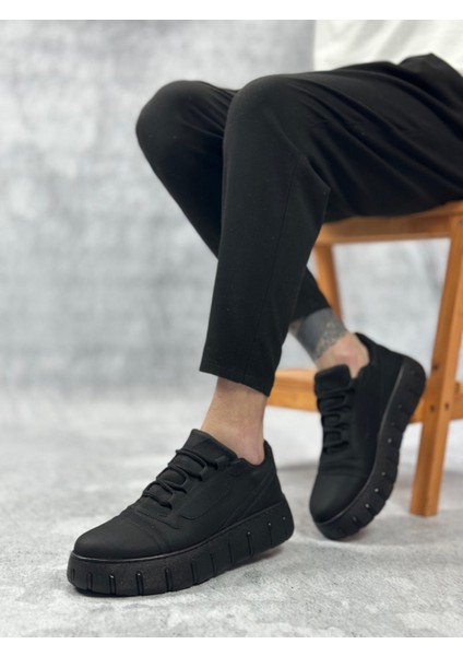 ET0666 Siyah Yüksek Taban Erkek Günlük Ayakkabı fırsatları