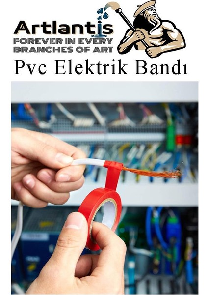 Renkli Elektrik Bandı 20 Adet Pvc Izolo Bant Elektrikçi Bandı Su Geçirmez Isıya Dayanıklı Yalıtım Bandı