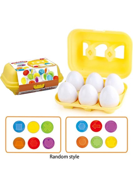 Montessori Yumurta 3D Bulmaca Öğrenme Eğitimi Matematik Oyuncakları Çocuklar Çocuklar Için Akıllı Oyun Maçlı Paskalya Hediyeleri Çocuk Rengi: Şekil Eşleştirme (Yurt Dışından)