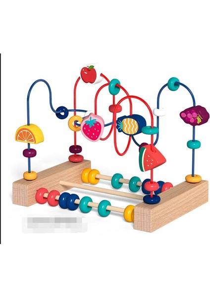 Toddler Boncuk Oyuncak Renkli Roller Coaster Için Ahşap Boncuk Labirent Oyuncakları Okul Öncesi Eğitim Öğrenme Oyuncak Hediyeleri 1 2 3 Yıl Renk: WT768 (Yurt Dışından)