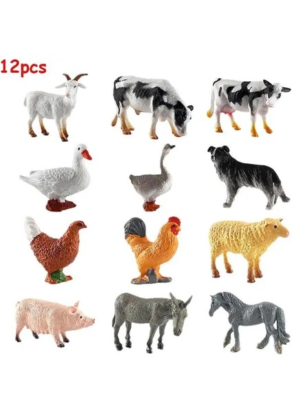 Mini Çiftlik Hayvan Figürinleri Vahşi Aslan Simülasyon Hayvanları Kaplan Filleri Aksiyon Figürleri Vahşi Model Eğitim Oyuncakları Hediye (Yurt Dışından)