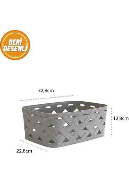 Deri Desenli Sepet